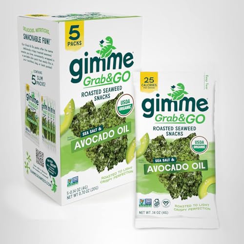 gimMe seaweed snack displayed on shelf in a healthy snack aisle