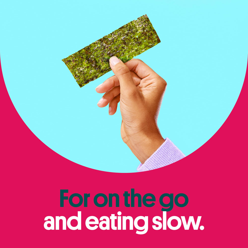 GimMe on-the-go snack bag with a five-pack trayless display.