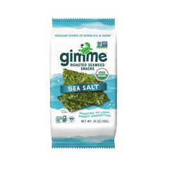 Gimme Seaweed Sea Salt pack front, a convenient on-the-go snack for busy days.