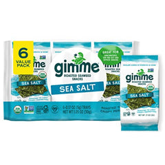 GimMe Sea Salt Pack showing crisp sheets for quick keto-friendly snacking
