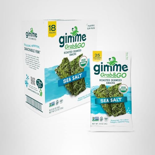 GimMe Seaweed Snack trayless 18-pack easy to store and grab