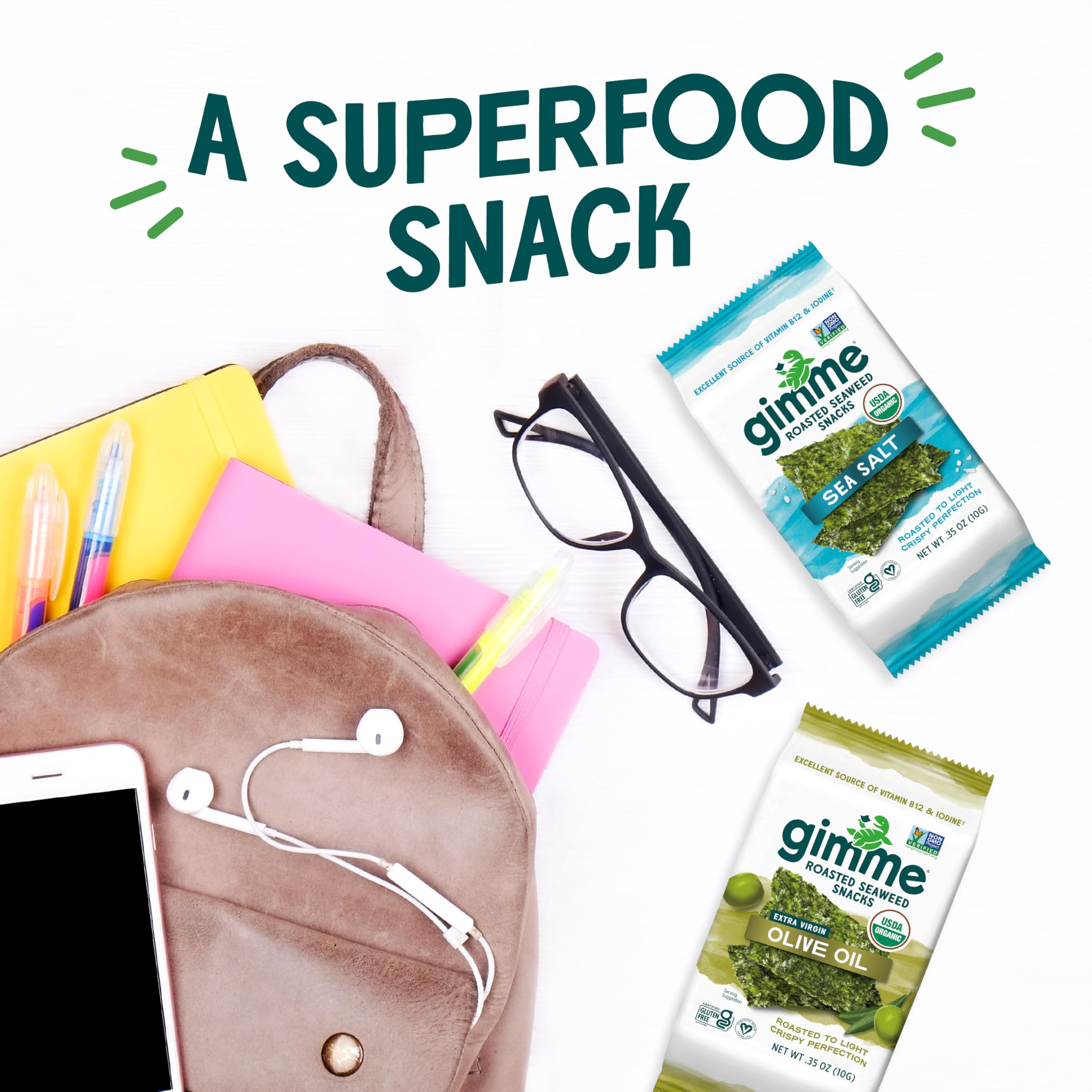 GimMe sustainably harvested seaweed in a recyclable pouch