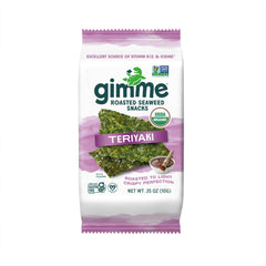gimMe seaweed teriyaki crisp pack on desk, keto-friendly snack option