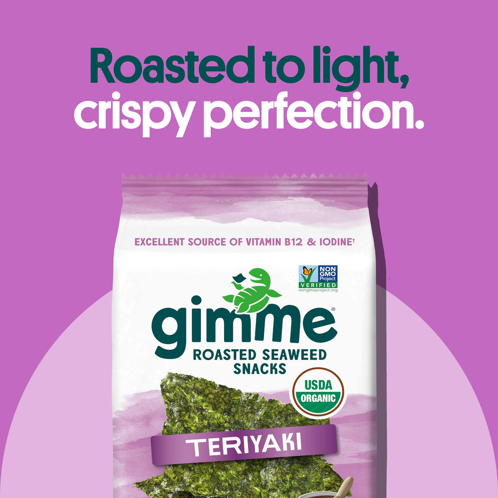 gimMe seaweed teriyaki seasoning close-up on crisp sheet