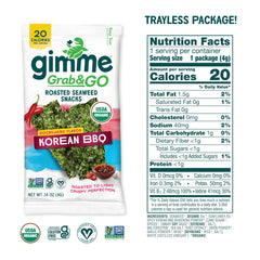GimMe seaweed trayless 5-pack on display, ideal for quick grab-and-go snacks.