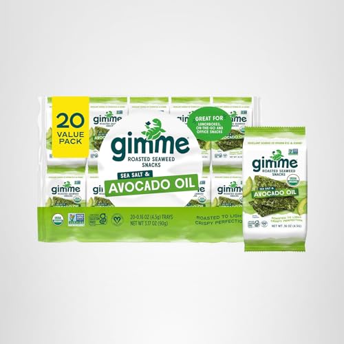 gimMe Seaweed variety including sea salt and avocado oil flavors