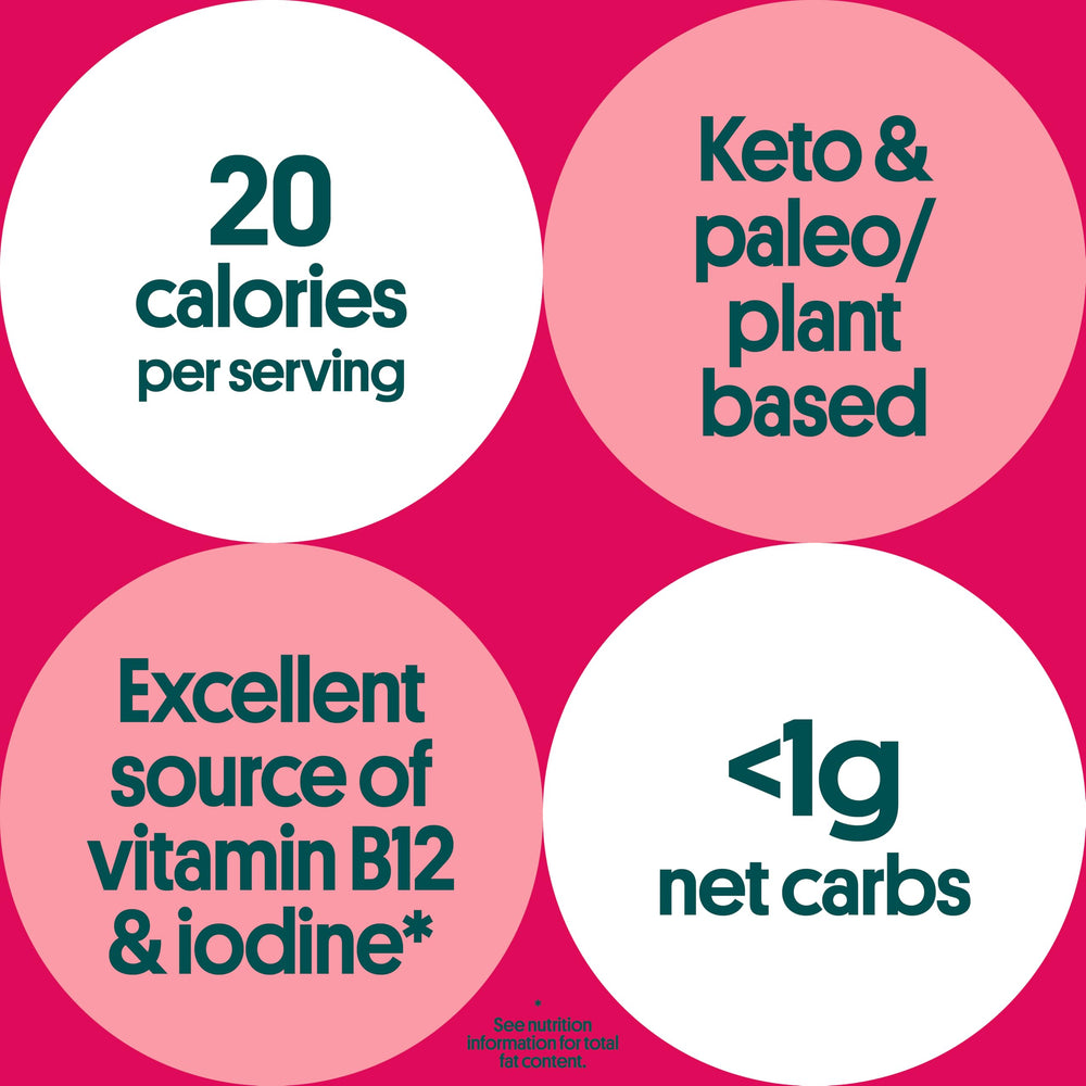 GimMe seaweed vegan gluten-free on-pack label highlights clean ingredients.