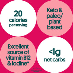 GimMe seaweed vegan gluten-free on-pack label highlights clean ingredients.