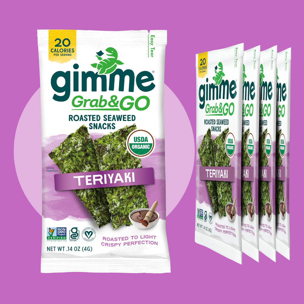 GimMe sustainably harvested seaweed snack with premium flavor.