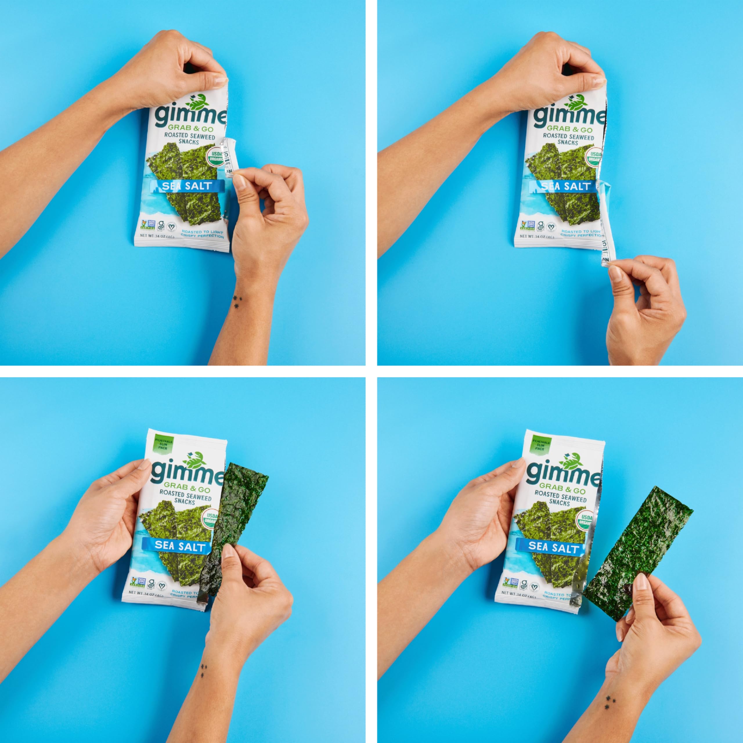 GimMe vegan gluten-free seaweed option, pantry-friendly and convenient.