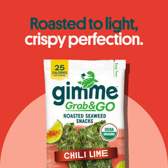 GimMe Seaweed Chili Lime lunchbox-ready snack for kids and adults.