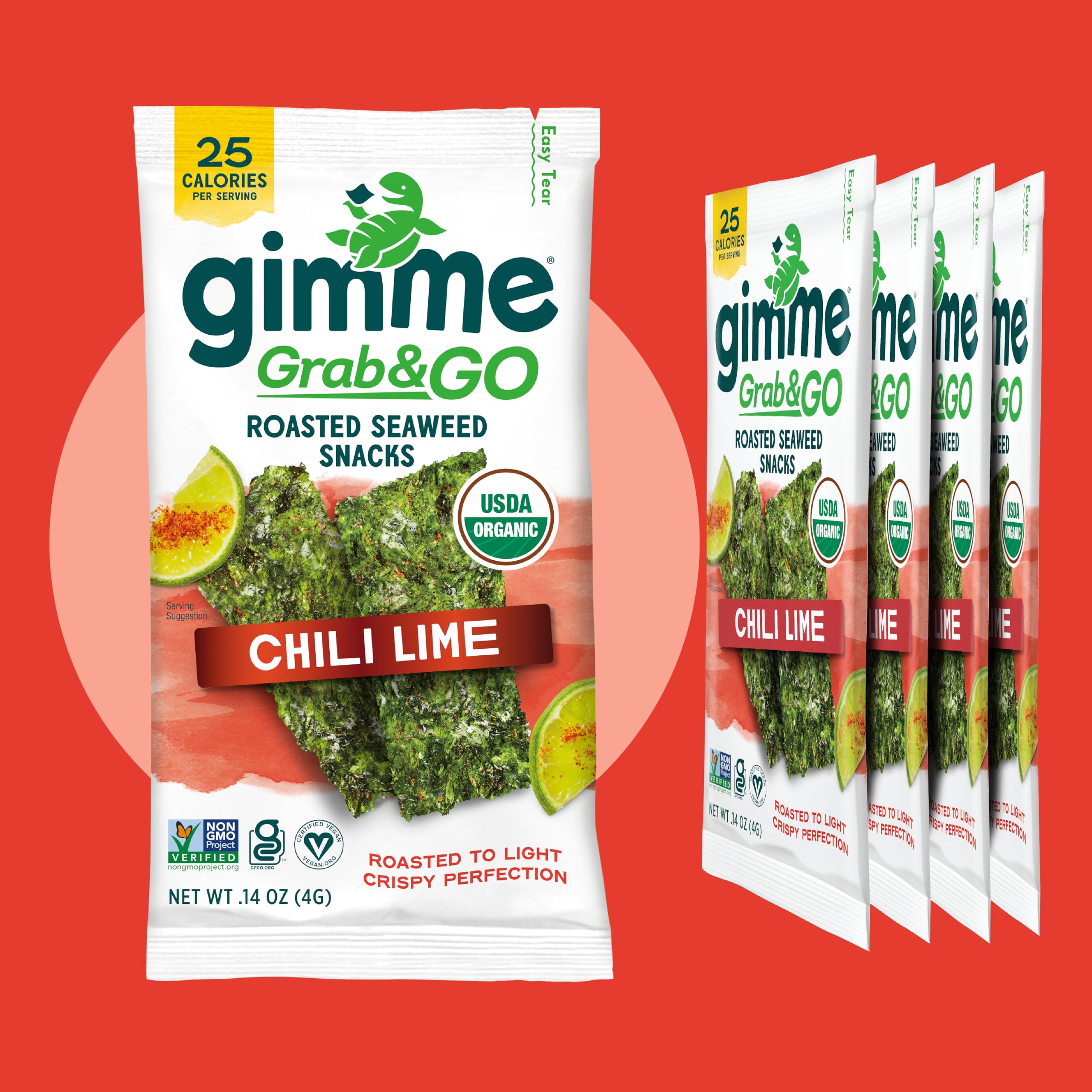 GimMe Seaweed Chili Lime organic ingredients highlight premium seaweed.