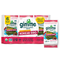GimMe Seaweed Korean BBQ pack for convenient on-the-go snacking