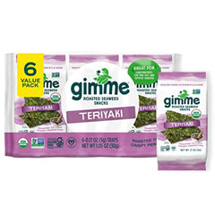 GimMe Teriyaki seaweed 6-pack box, convenient on-the-go snack