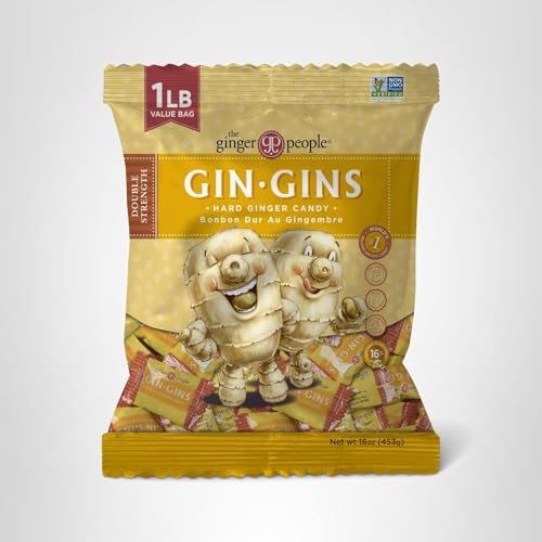 GIN GINS candy collection on display showing variety and branding