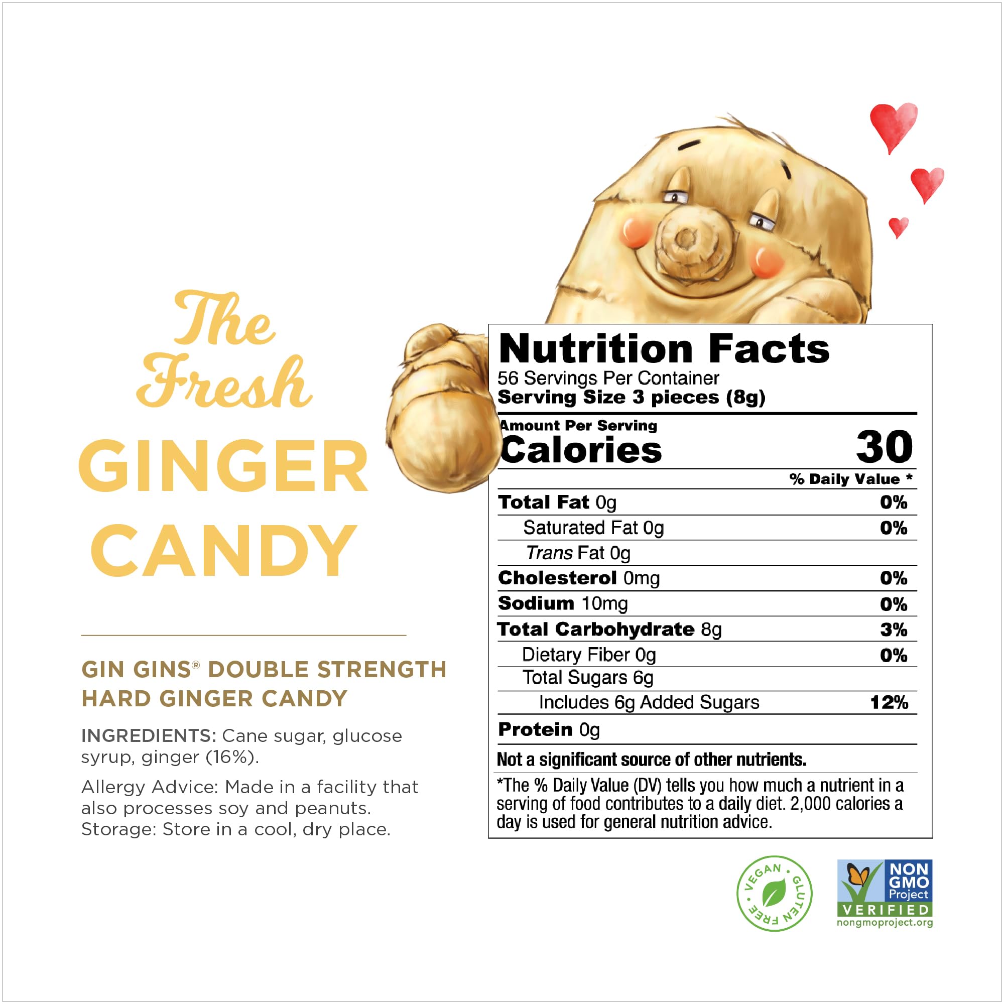 The Ginger People GIN GINS individually wrapped candies ideal for travel and on-the-go
