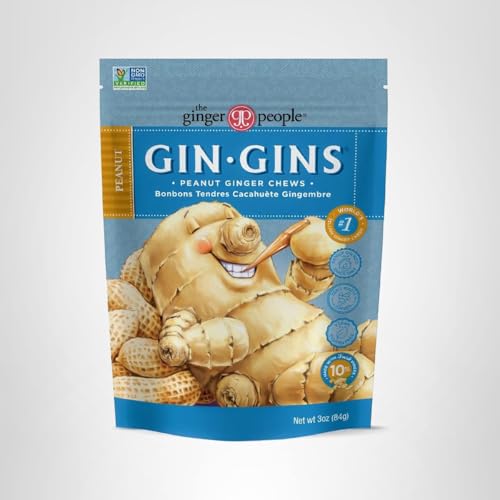 The Ginger People Gin Gins Peanut ingredients list underlines gluten-free and non-GMO qualities.