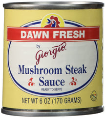 Giorgio Dawn Fresh Sauce Steak Mushroom pack-3 display for easy weeknight meals.