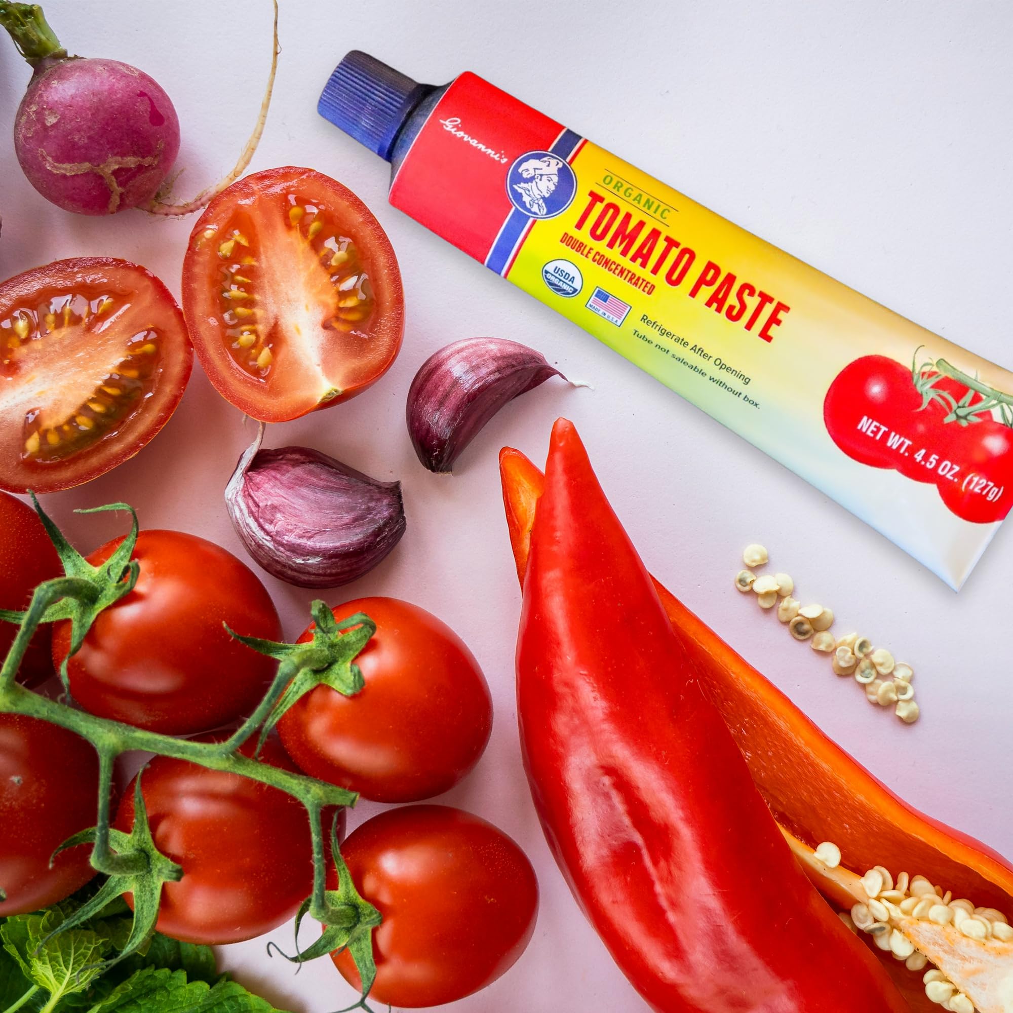 Three-tube pack shown as convenient pantry staple