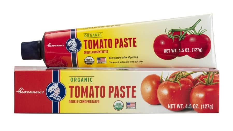 California tomatoes provide deep color and aroma for Giovanni's tomato paste.