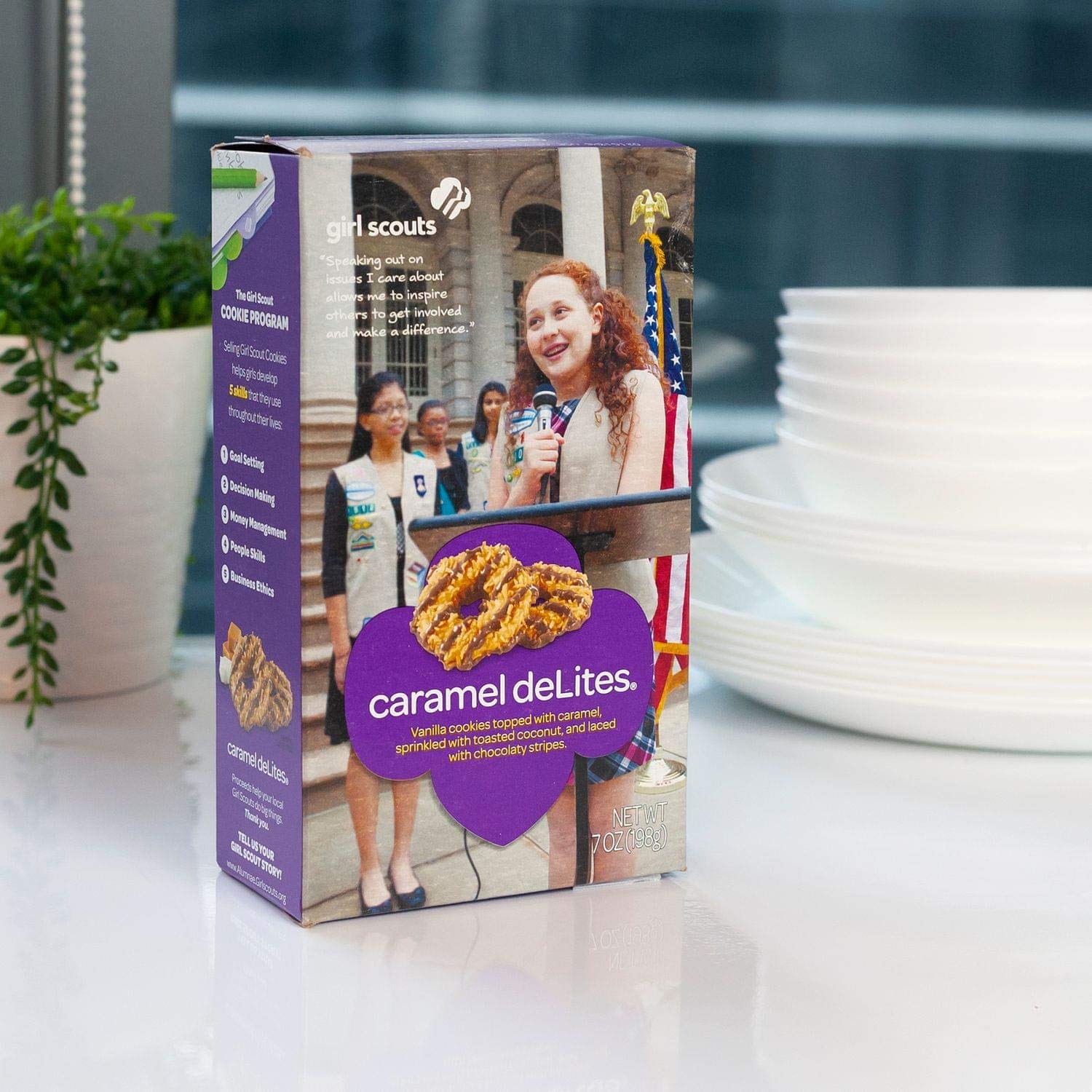 Girl Scout Caramel DeLites ready-to-share platter — convenient snack for gatherings and gifting.