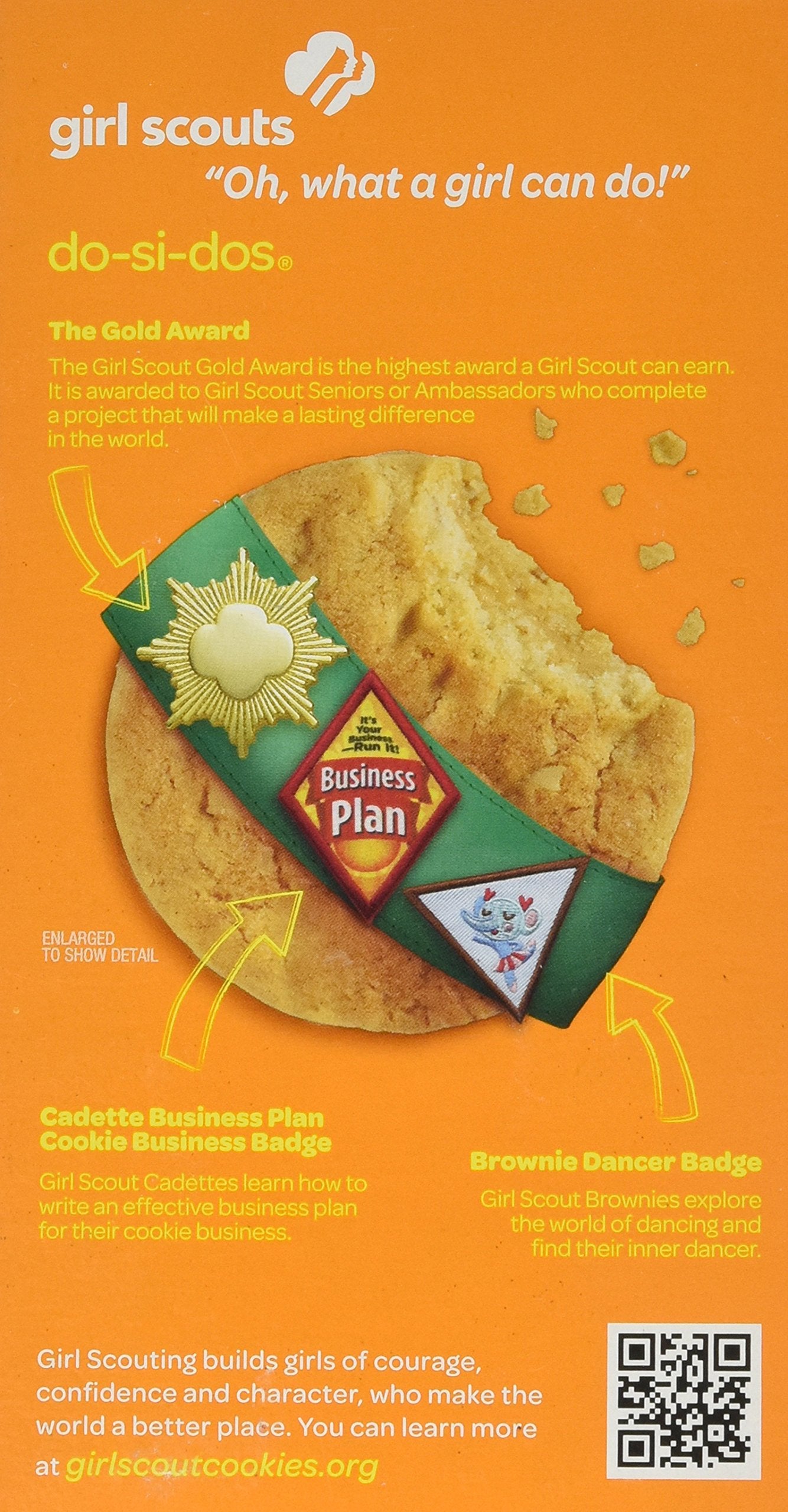Girl Scout Do-Si-Dos closeup, creamy peanut butter center highlighted for snack appeal