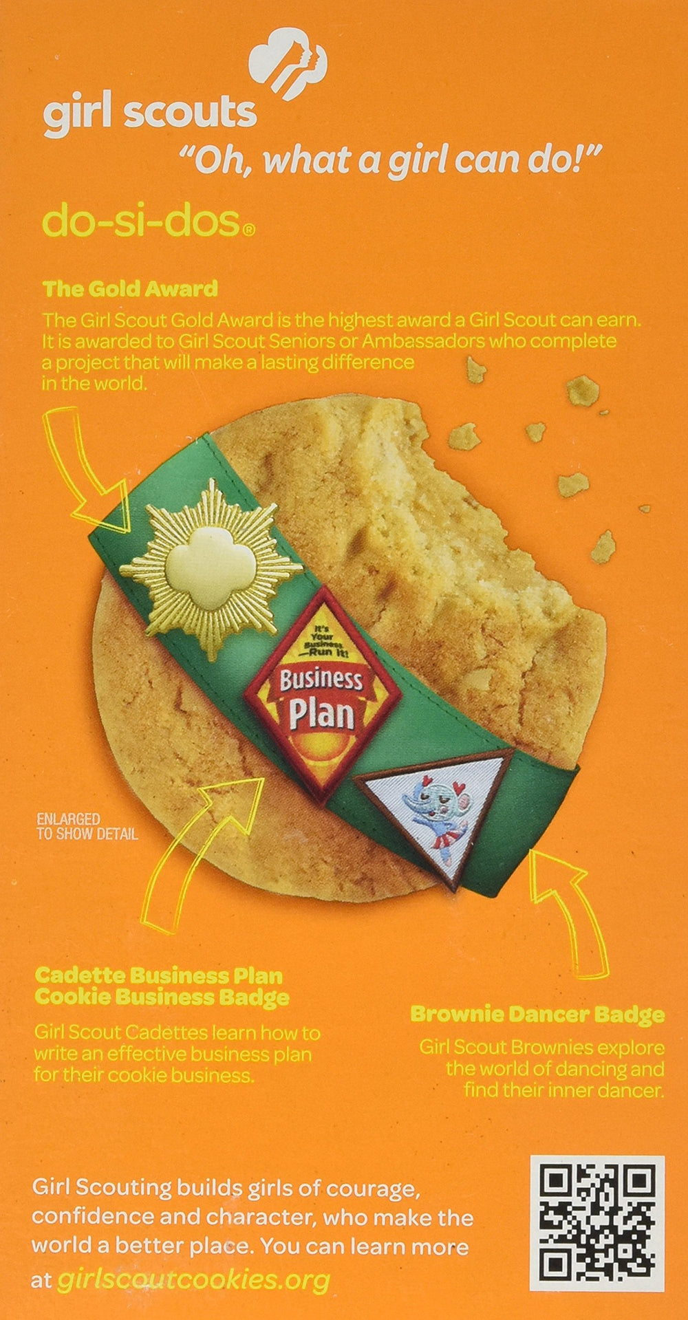 Girl Scout Do-Si-Dos closeup, creamy peanut butter center highlighted for snack appeal