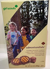 Girl Scouts Adventurefuls box with indulgent brownie-inspired cookies for sharing.