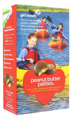 Girl Scouts Peanut Butter Patties box front, ideal for gifting or sharing.