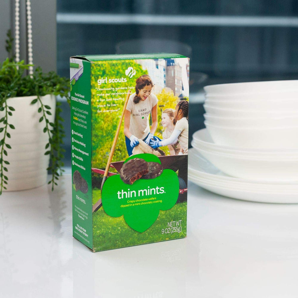 Girl Scouts Thin Mints serving plate, perfect for cookie trays and gatherings.