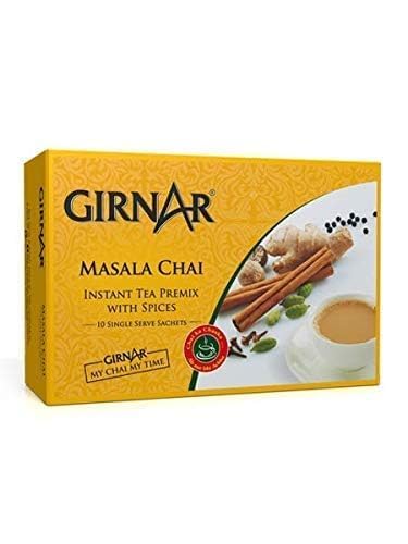 Steaming cup of Girnar chai ready after premix preparation