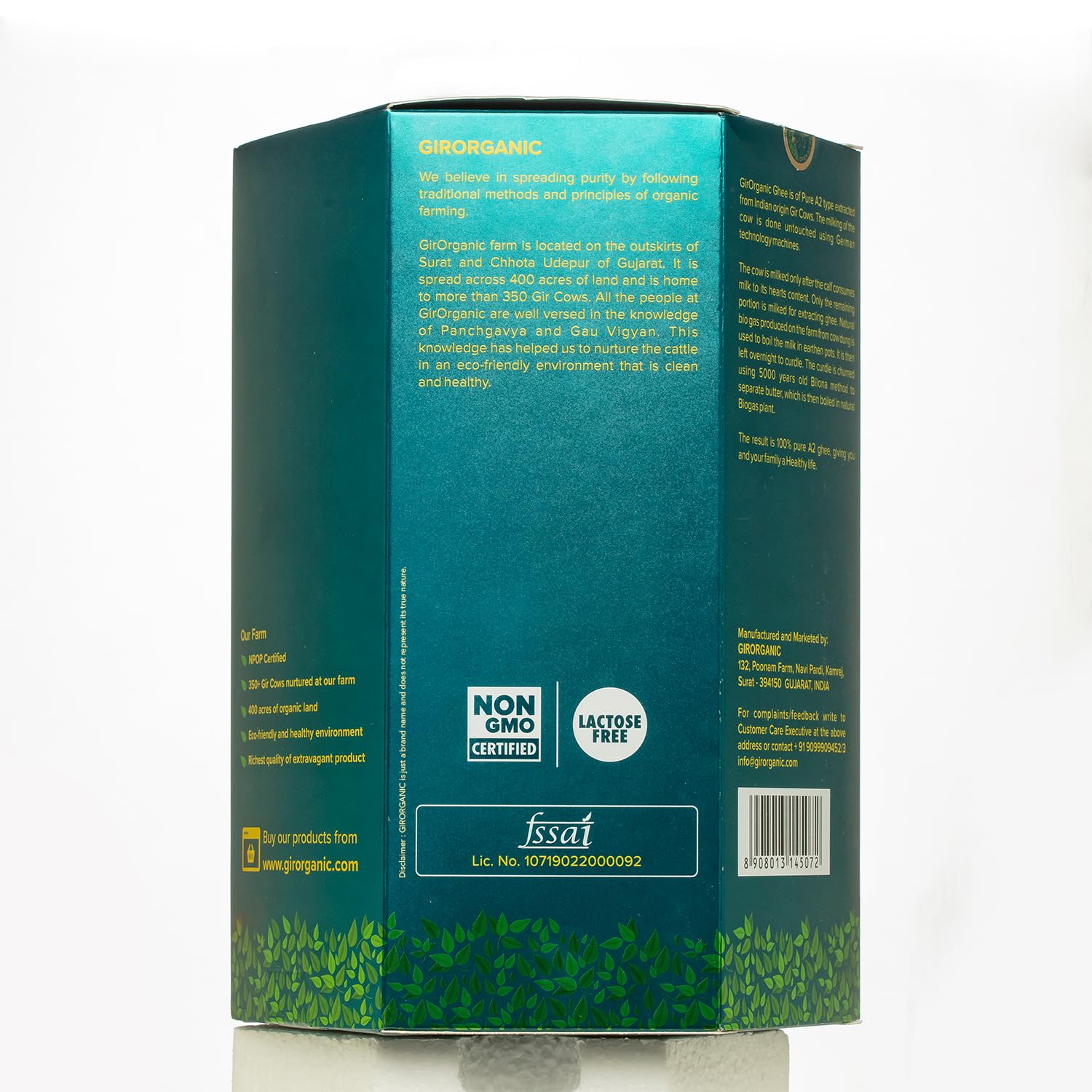GirOrganic A2 Ghee lactose-free option for sensitive cooks.