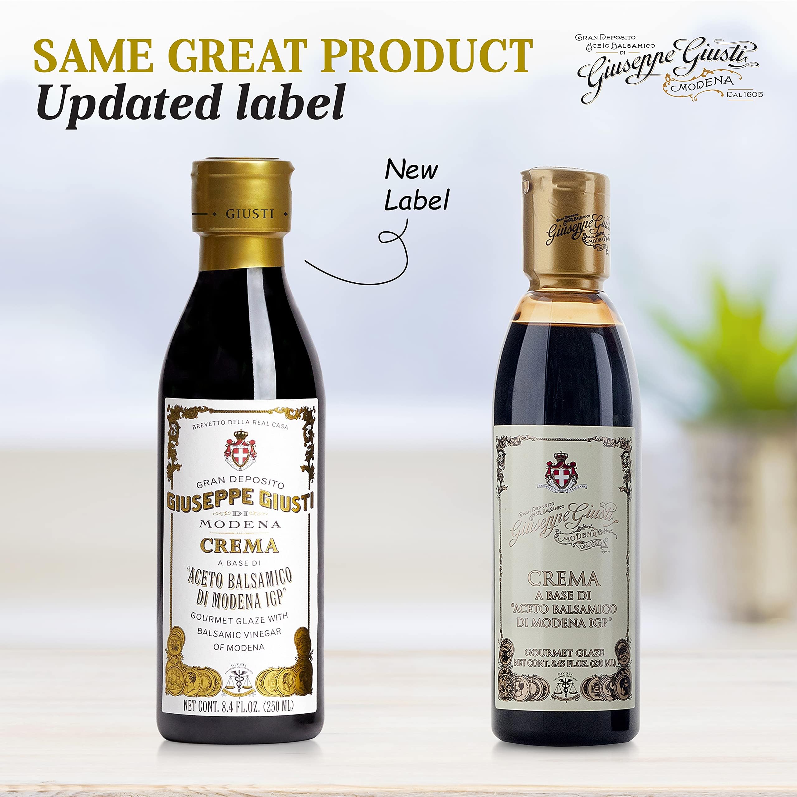 Giusti balsamic glaze pour over meat to elevate savory dishes