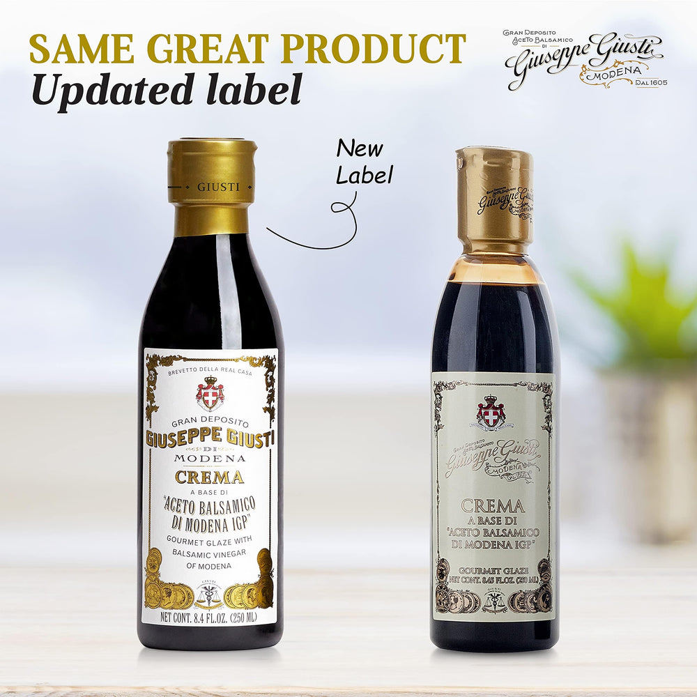 Giusti balsamic glaze pour over meat to elevate savory dishes