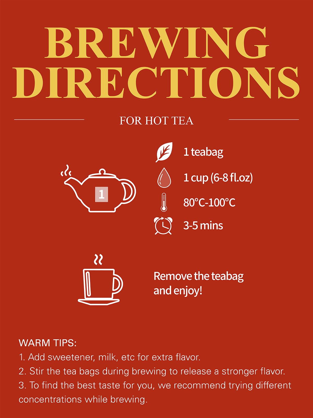 GLDNT packaging label highlights sustainable, easy-to-use tea bags.