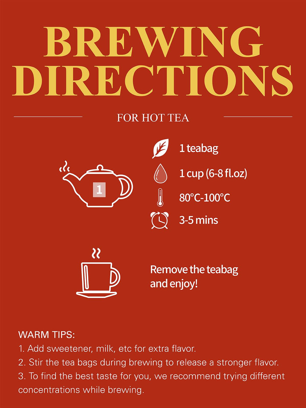 GLDNT packaging label highlights sustainable, easy-to-use tea bags.