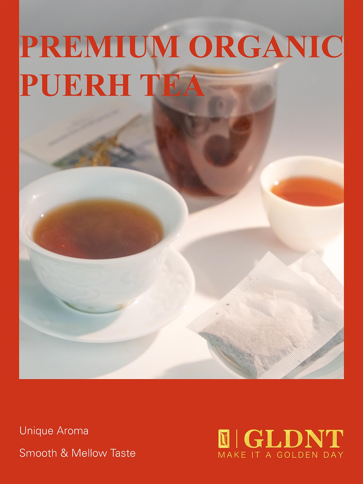 Close-up of dried Pu-erh leaves signaling earthy, full-bodied flavor potential.