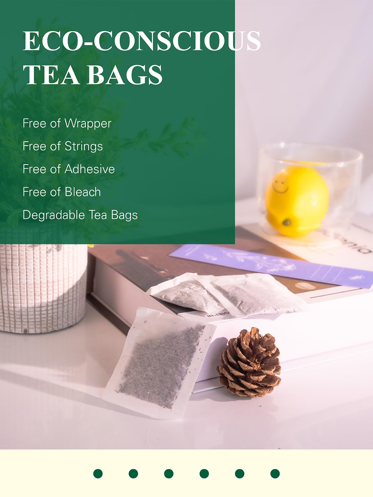 GLDNT Eco-conscious tea bags made from non-GMO plant fiber