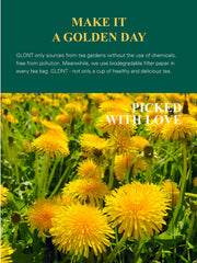 GLDNT organic dandelion root tea ingredients highlight simple, gluten-free blend.