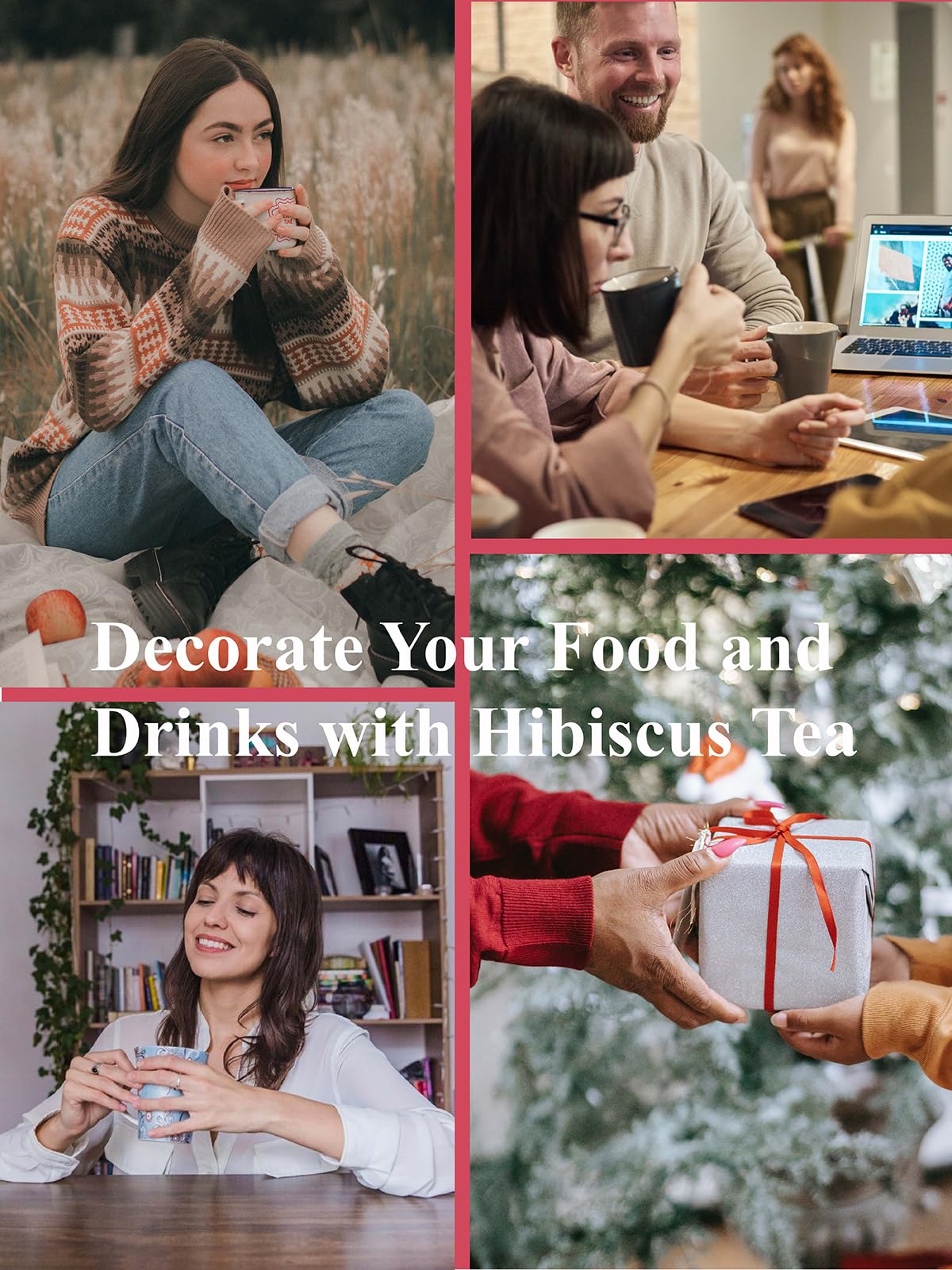 GLDNT packaging presents a bold, gift-ready hibiscus tea experience.