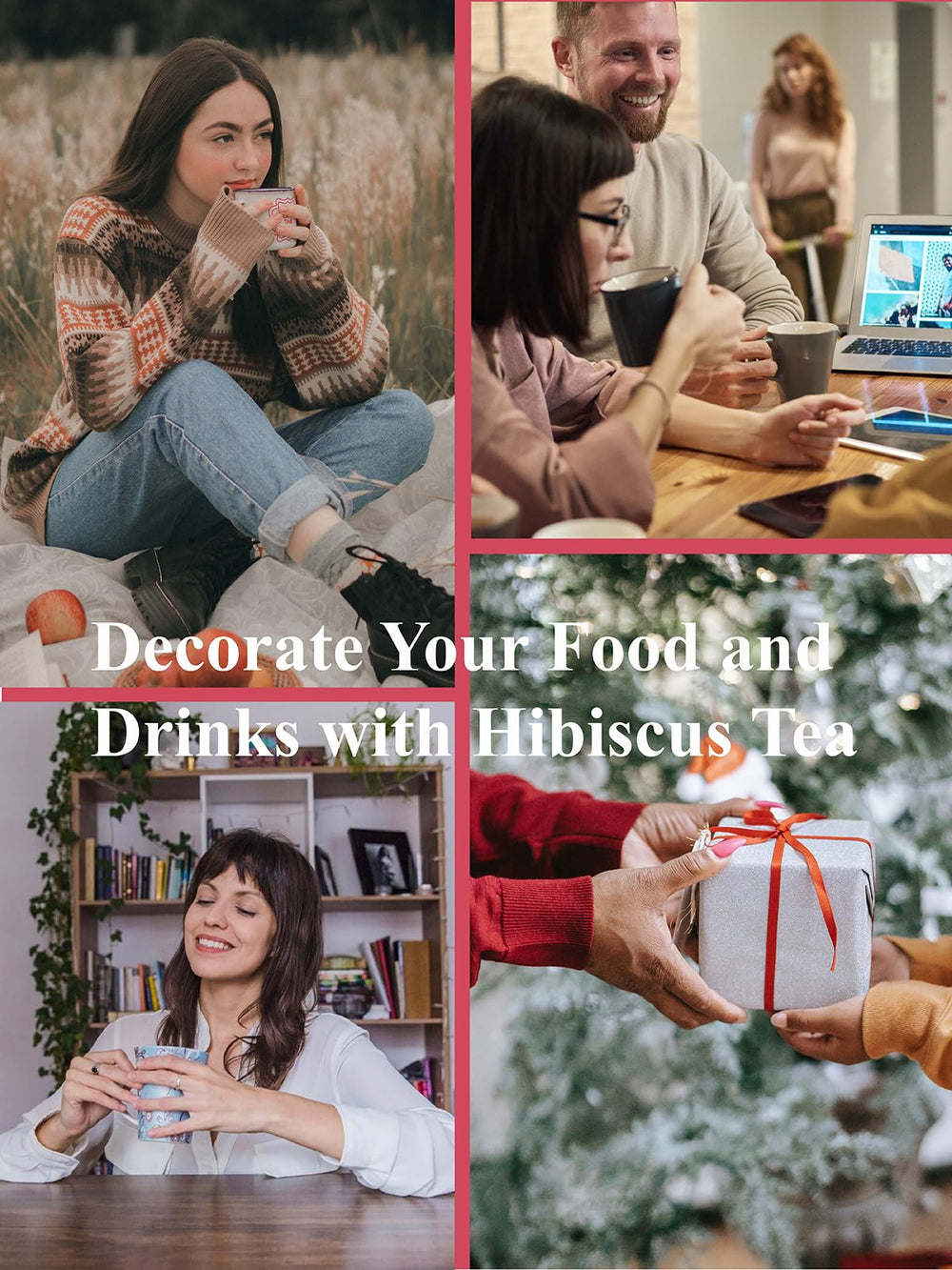 GLDNT packaging presents a bold, gift-ready hibiscus tea experience.
