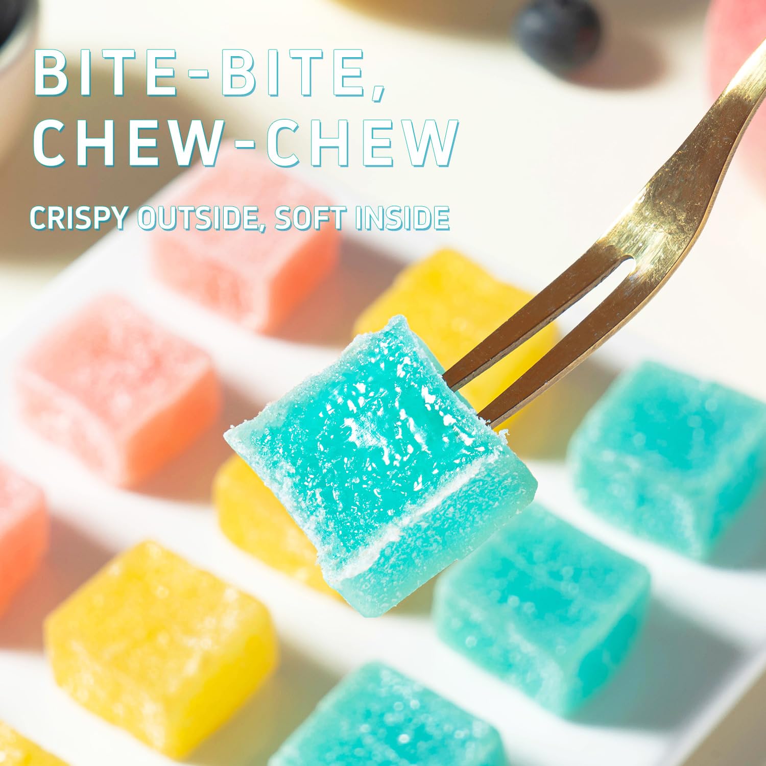 GLEAMETT Gem Crystal Amber Candy soft center melts gently for a refined bite.
