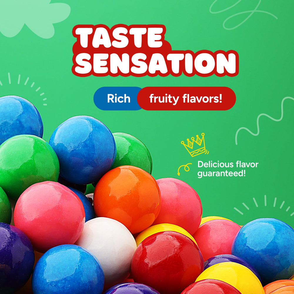 Global Gumball bright, colorful gumballs ready for cake toppers and candy buffets.