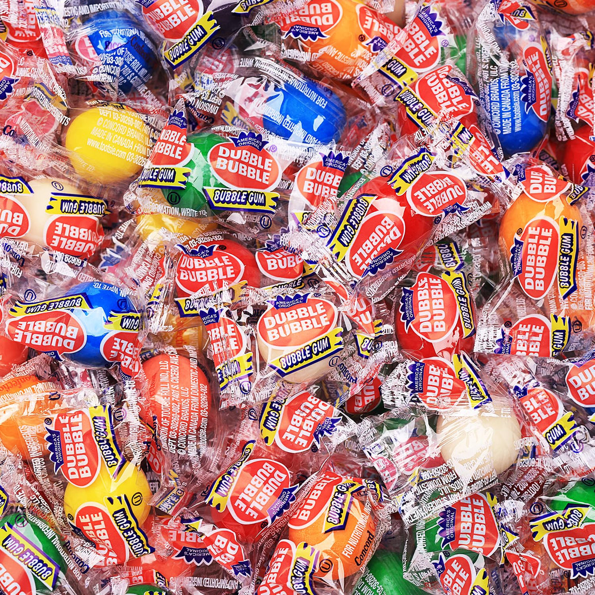 Global Gumball front view packaging for kids with individually wrapped gum.