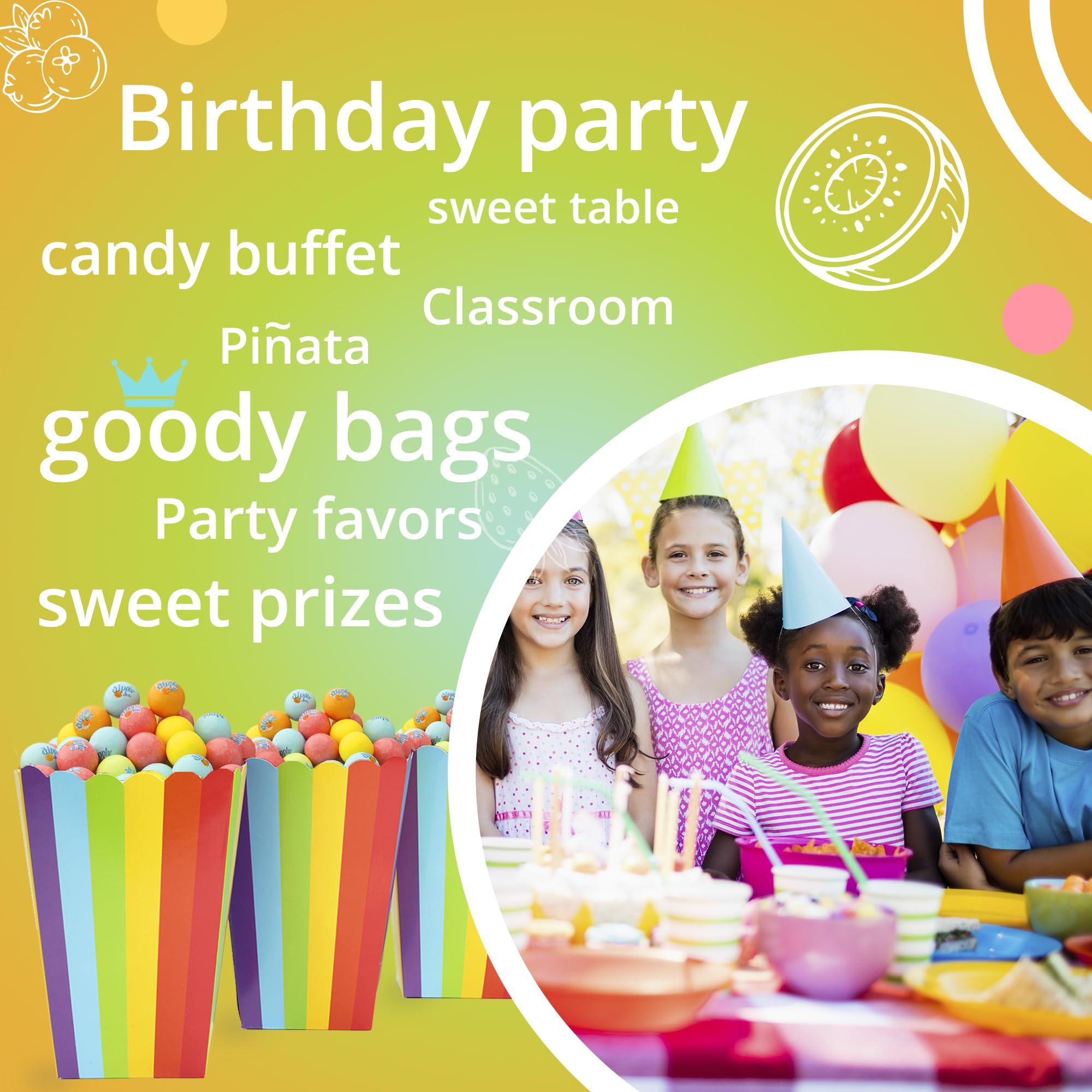 Global Gumball holiday decor cake toppers with candy surprise.