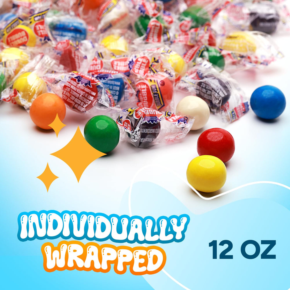 Global Gumball kids sharing moment captures colorful gum balls for parties.