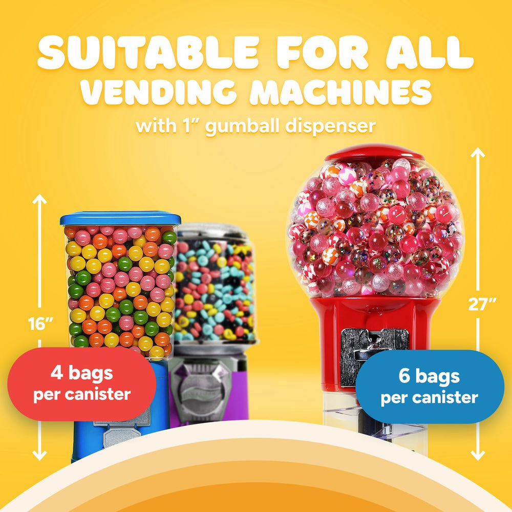 Global Gumball lemon yellow gumballs pop on cakes and goody bags.