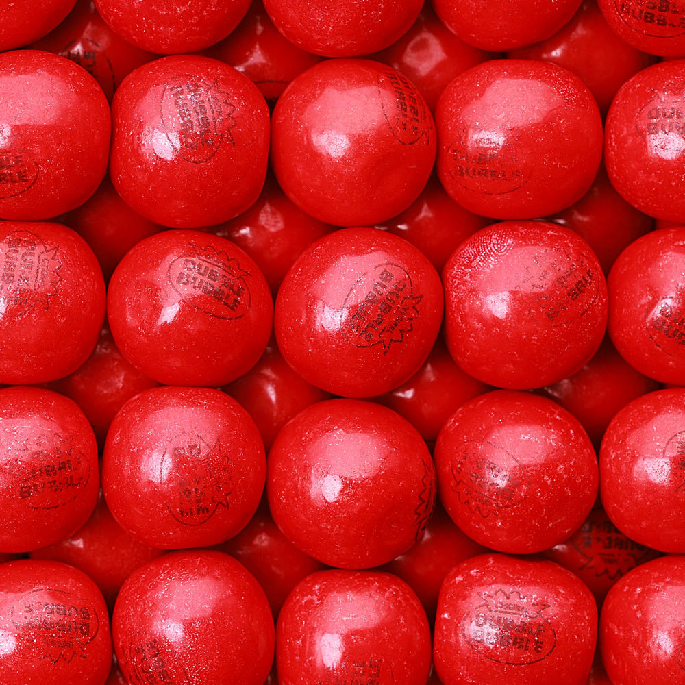 Global Gumball cherry gumballs in 1-inch size add bold color to buffets