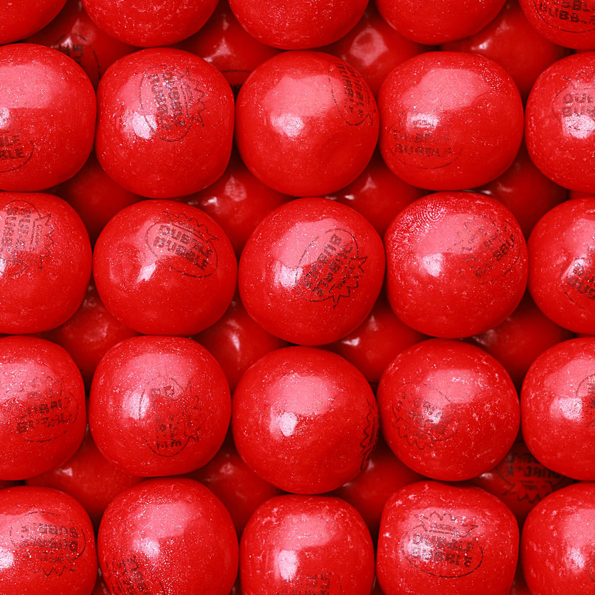 Global Gumball cherry gumballs in 1-inch size add bold color to buffets