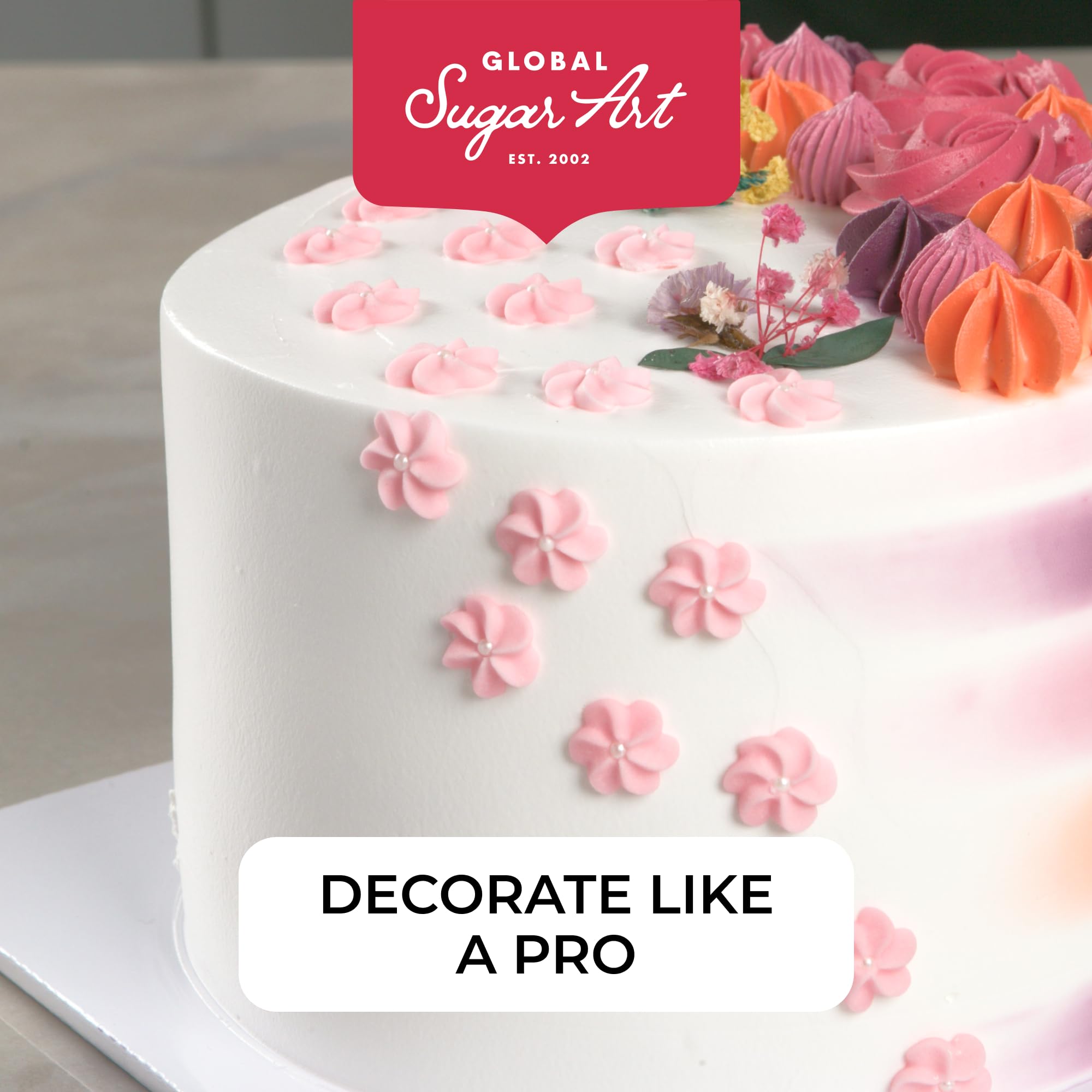 Global Sugar Art ready-to-use decorations save time on weddings and parties.